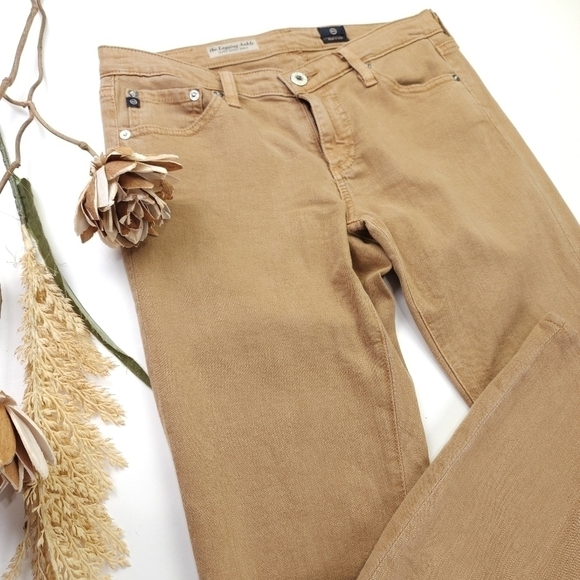 New AG Adriano GoldSchmied Tan The Legging Ankle Sz 27R - Picture 13 of 15